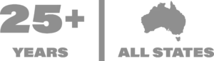 25+ years experience, all states of Australia