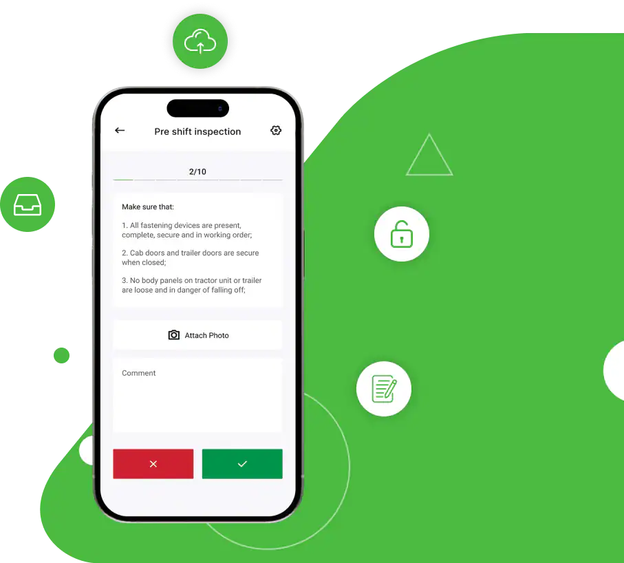 Intellifleet Pre-Start App pre-shift inspection