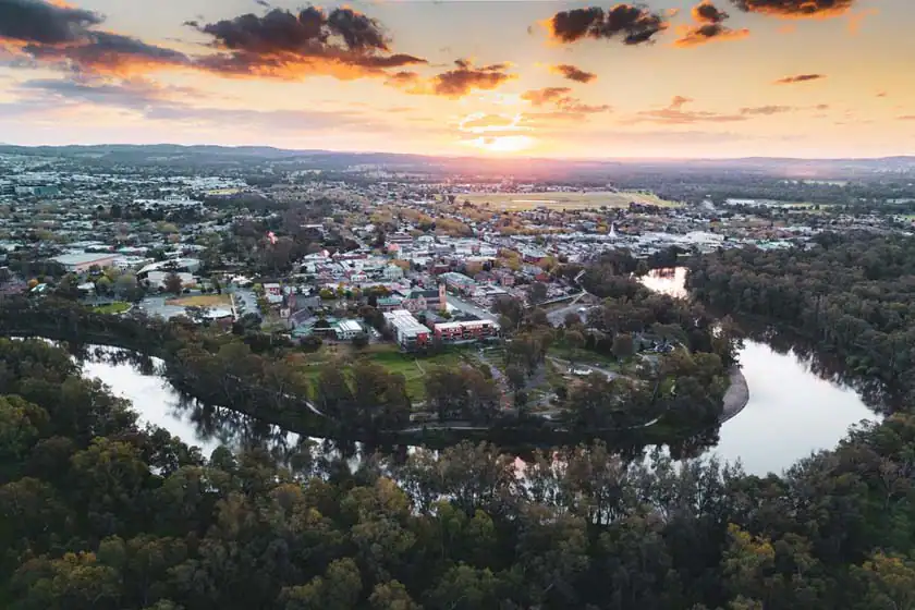 Wagga Wagga aerial view